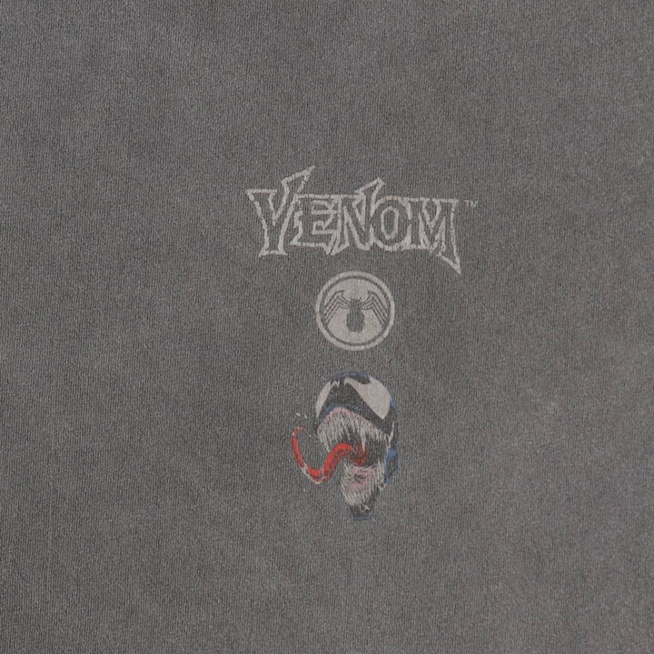 Marvel Spider-Man Venom Character Print T-Shirt, Men's Size L (approx.) cotton Charcoal Vintage Second Hand