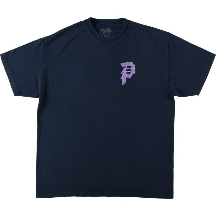 NARUTO SHIPPUDEN Naruto Shippuden Uchiha Sasuke Anime Character Print T-Shirt Men's XL cotton navy blue type Vintage Second Hand