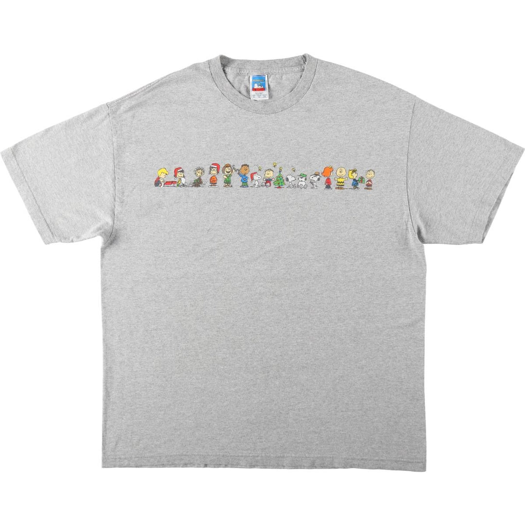 Alstyle Apparel & Activewear PEANUTS Character Print T-Shirt (Men's XL equivalent) cotton gray type Vintage Second Hand