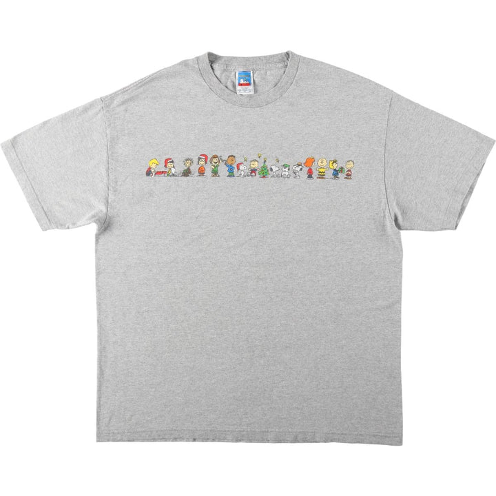 Alstyle Apparel & Activewear PEANUTS Character Print T-Shirt (Men's XL equivalent) cotton gray type Vintage Second Hand