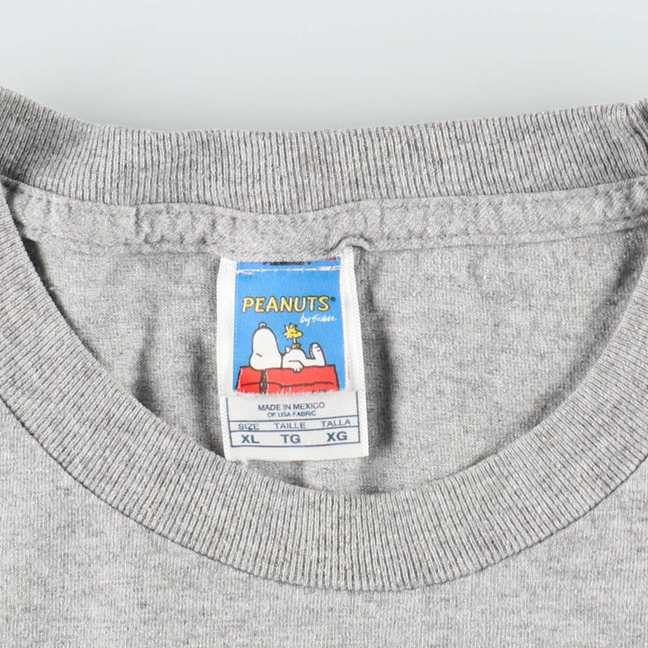 Alstyle Apparel & Activewear PEANUTS Character Print T-Shirt (Men's XL equivalent) cotton gray type Vintage Second Hand