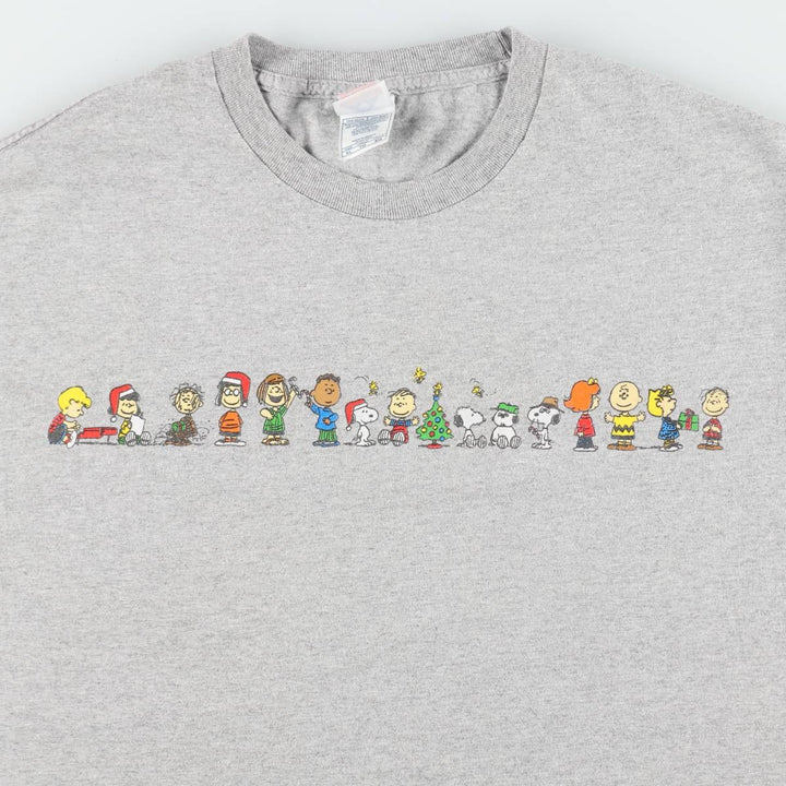 Alstyle Apparel & Activewear PEANUTS Character Print T-Shirt (Men's XL equivalent) cotton gray type Vintage Second Hand