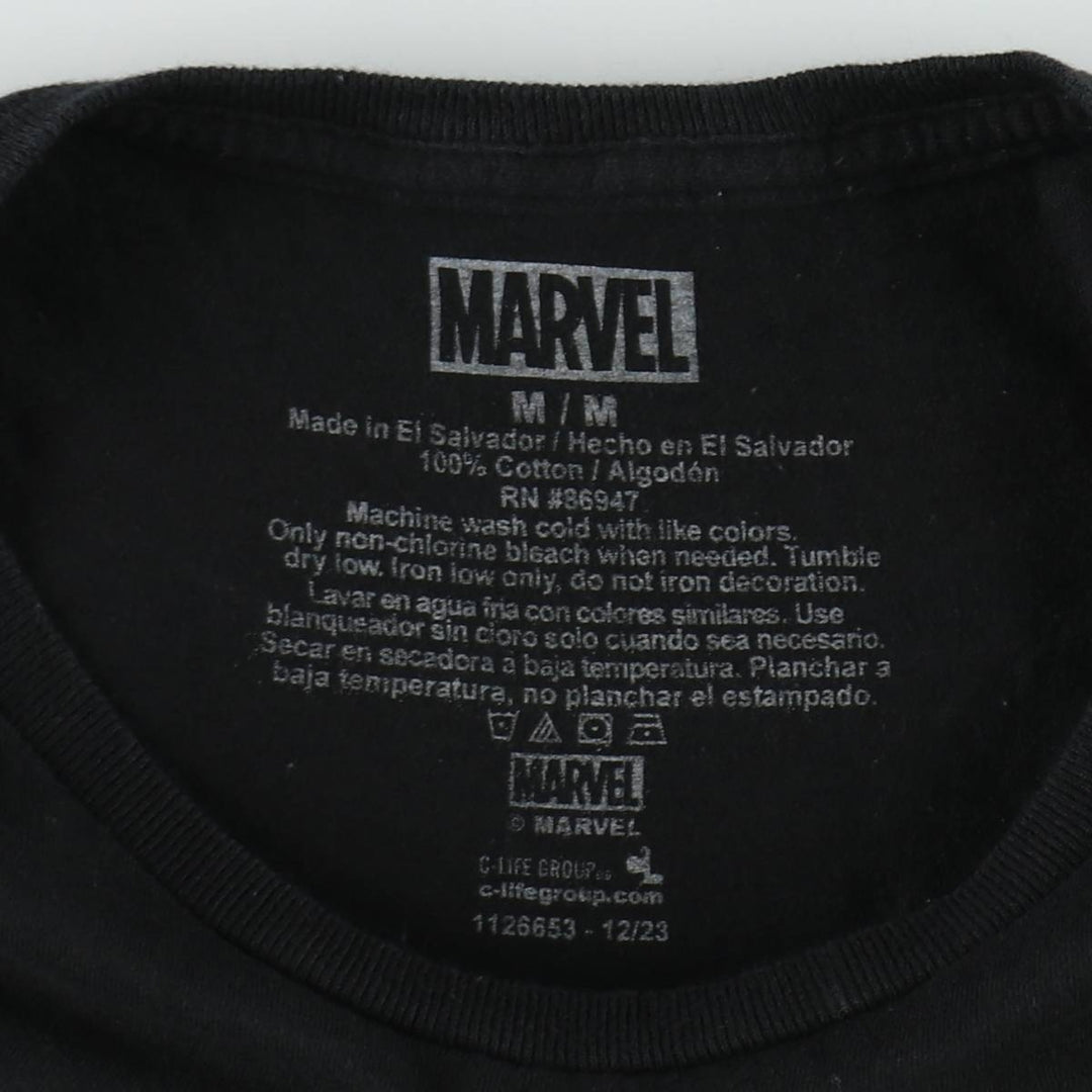 Marvel Spider-Man Venom Character Print T-Shirt, Men's Size M (approx.) cotton black type Vintage Second Hand