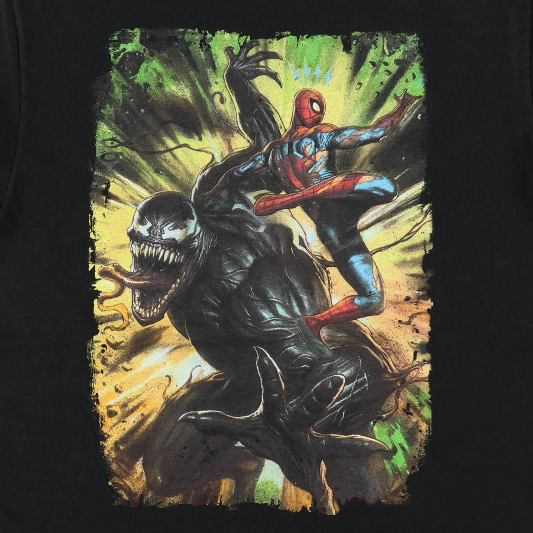Marvel Spider-Man Venom Character Print T-Shirt, Men's Size M (approx.) cotton black type Vintage Second Hand