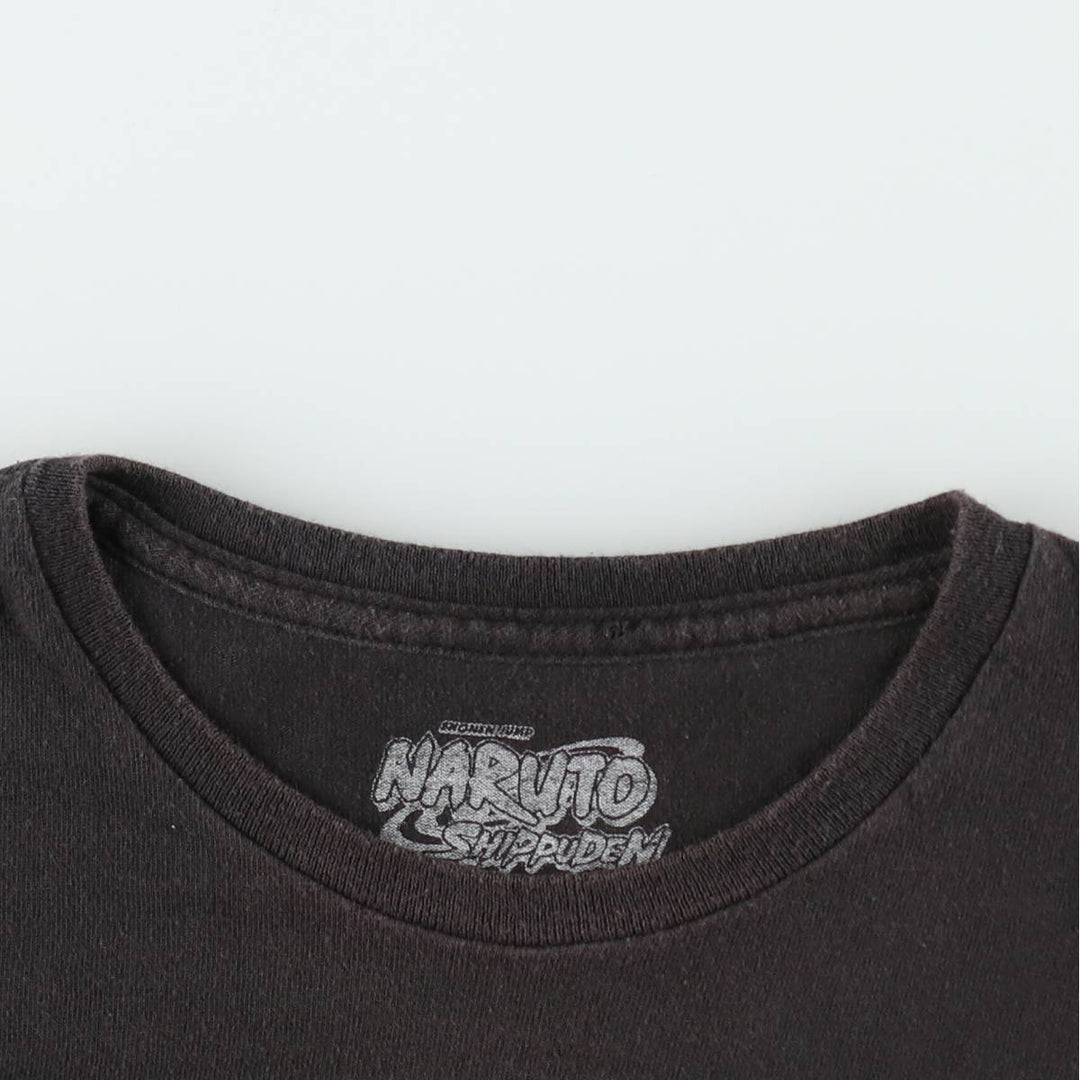 NARUTO SHIPPUDEN Naruto Shippuden Anime Character Print T-Shirt Men's M Size cotton black type Vintage Second Hand