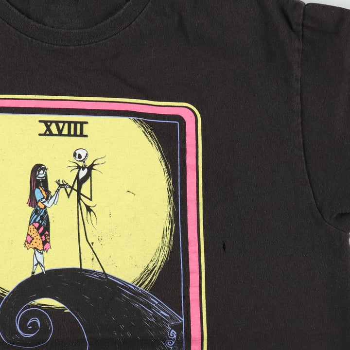 The Nightmare Before Christmas Character Print T-Shirt (Men's Size M) unclear black type Vintage Second Hand