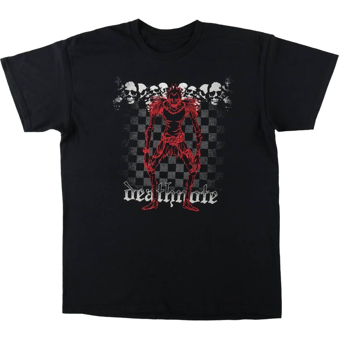 Death Note Ryuk Anime Character Print T-Shirt Men's M Size unclear black type Vintage Second Hand