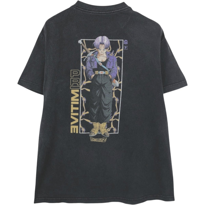 Primitive DRAGONBALL Z Trunks Anime Character Print T-Shirt (Men's Size M) cotton black type Vintage Second Hand