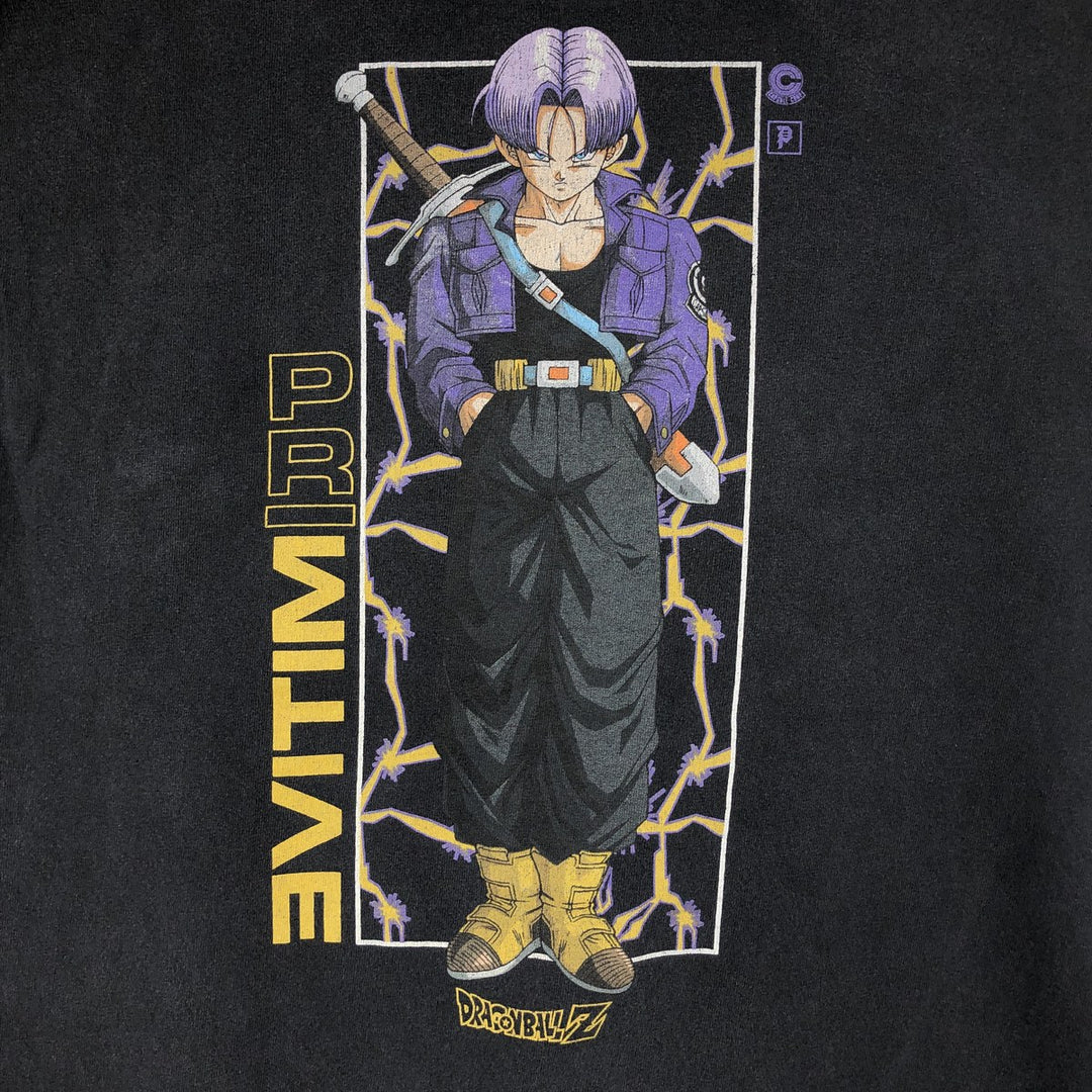 Primitive DRAGONBALL Z Trunks Anime Character Print T-Shirt (Men's Size M) cotton black type Vintage Second Hand