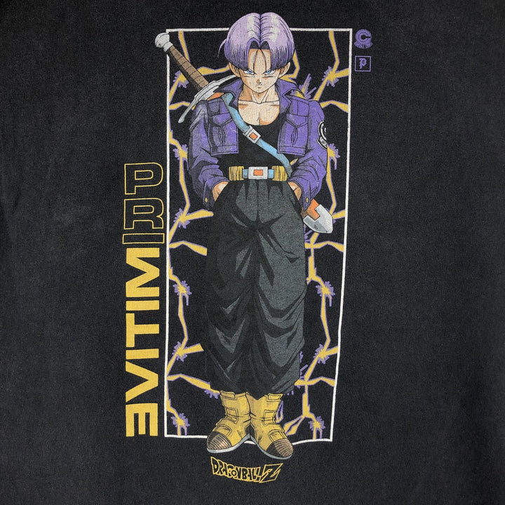 Primitive DRAGONBALL Z Trunks Anime Character Print T-Shirt (Men's Size M) cotton black type Vintage Second Hand