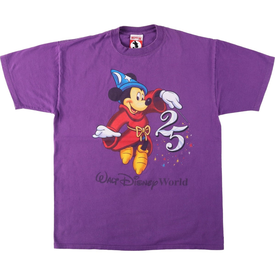 90'S MICKEY INC MICKEY MOUSE Mickey Mouse Character Print T-Shirt, Men's Size M (approx.), Vintage unclear purple type Vintage Second Hand