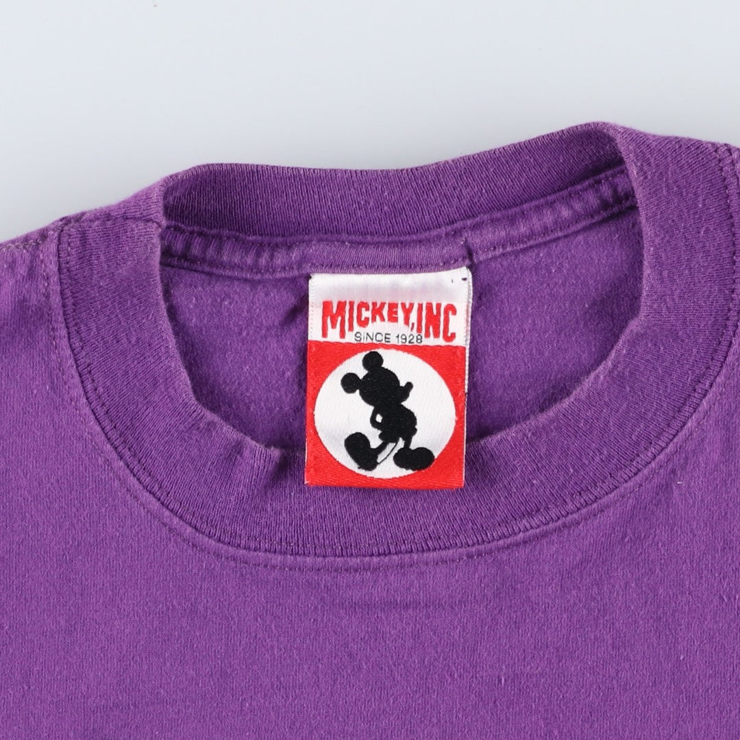 90'S MICKEY INC MICKEY MOUSE Mickey Mouse Character Print T-Shirt, Men's Size M (approx.), Vintage unclear purple type Vintage Second Hand