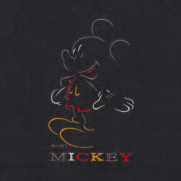 90s-00'S Mickey Unlimited MICKEY MOUSE Character Print T-Shirt, Made in USA, Men's XL equivalent, Vintage cotton black type Vintage Second Hand