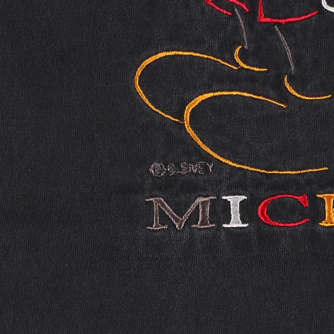 90s-00'S Mickey Unlimited MICKEY MOUSE Character Print T-Shirt, Made in USA, Men's XL equivalent, Vintage cotton black type Vintage Second Hand