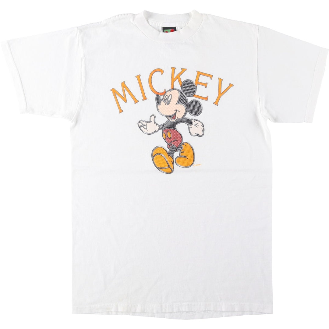90s-00'S Mickey Unlimited MICKEY MOUSE character print T-shirt, men's size M equivalent, vintage. cotton white type Vintage Second Hand