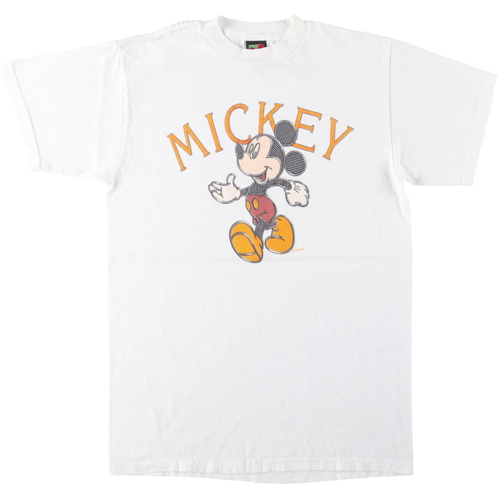 90s-00'S Mickey Unlimited MICKEY MOUSE character print T-shirt, men's size M equivalent, vintage. cotton white type Vintage Second Hand