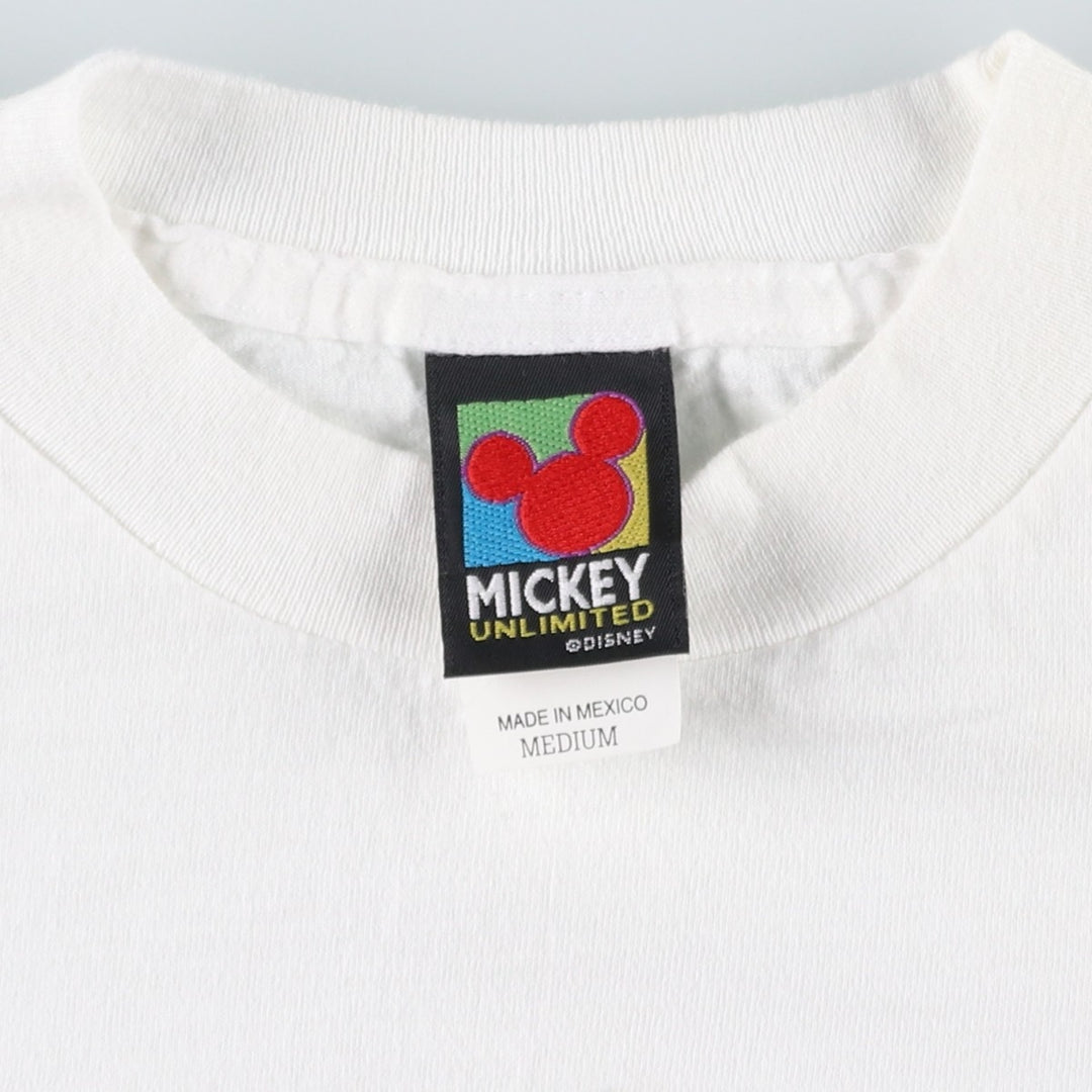 90s-00'S Mickey Unlimited MICKEY MOUSE character print T-shirt, men's size M equivalent, vintage. cotton white type Vintage Second Hand