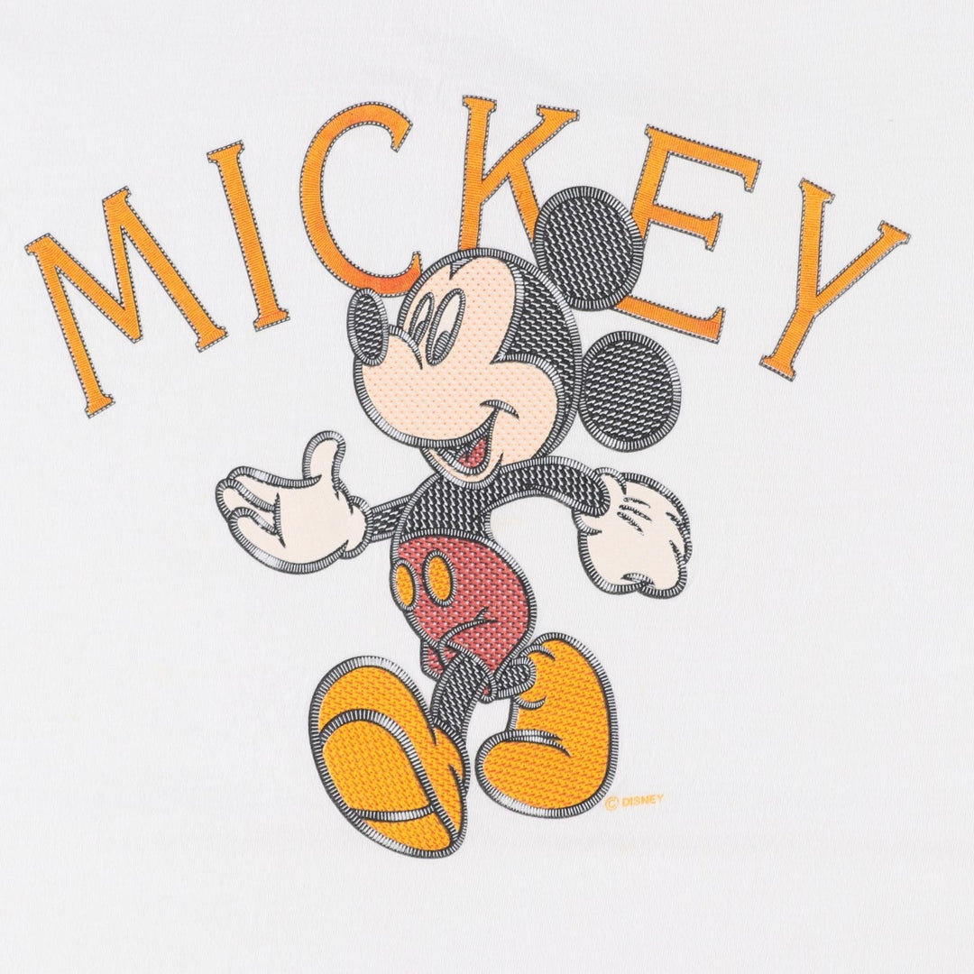 90s-00'S Mickey Unlimited MICKEY MOUSE character print T-shirt, men's size M equivalent, vintage. cotton white type Vintage Second Hand