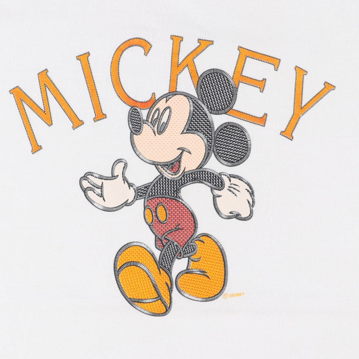 90s-00'S Mickey Unlimited MICKEY MOUSE character print T-shirt, men's size M equivalent, vintage. cotton white type Vintage Second Hand