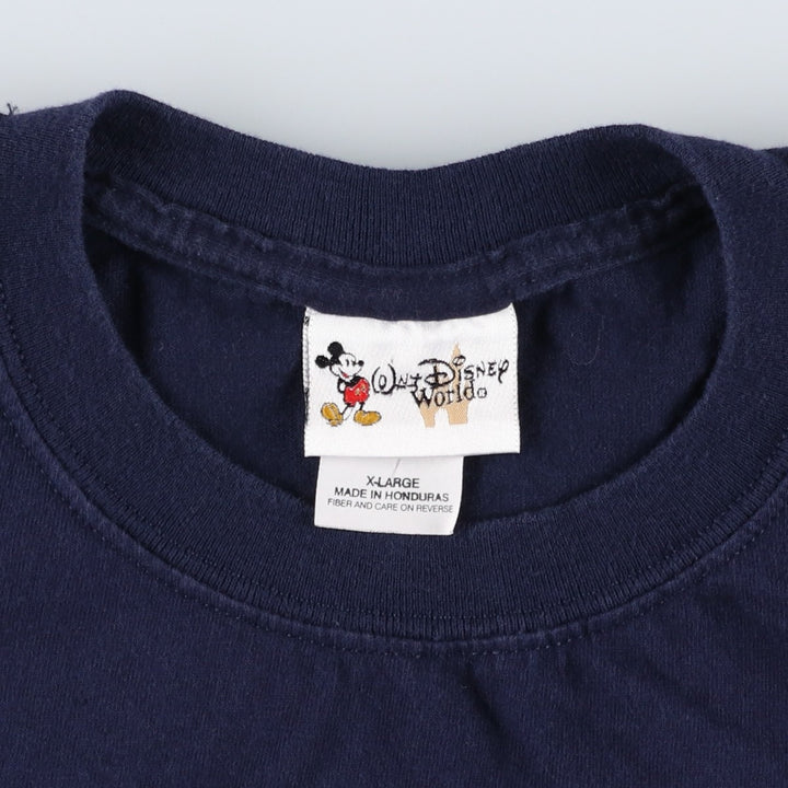 90s-00'S Walt Disney World Donald Duck Character Print T-Shirt, Men's XL (approx.) Vintage cotton navy blue type Vintage Second Hand