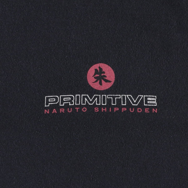 NARUTO SHIPPUDEN Naruto Shippuden Uchiha Itachi Anime Character Print T-Shirt Men's XL cotton black type Vintage Second Hand