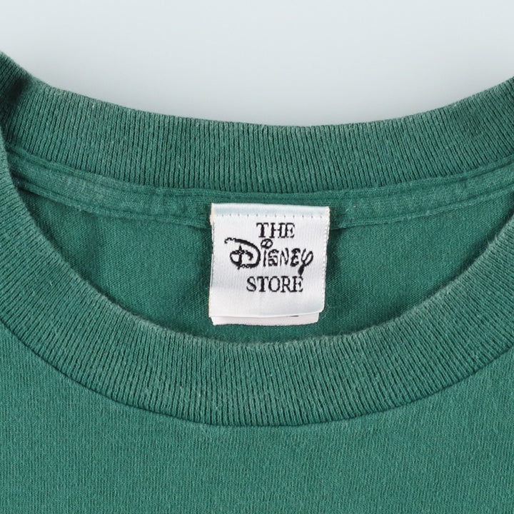90'S The Disney Store MICKEY MOUSE Character Print T-Shirt, Men's XL (approx.), Vintage cotton green type Vintage Second Hand