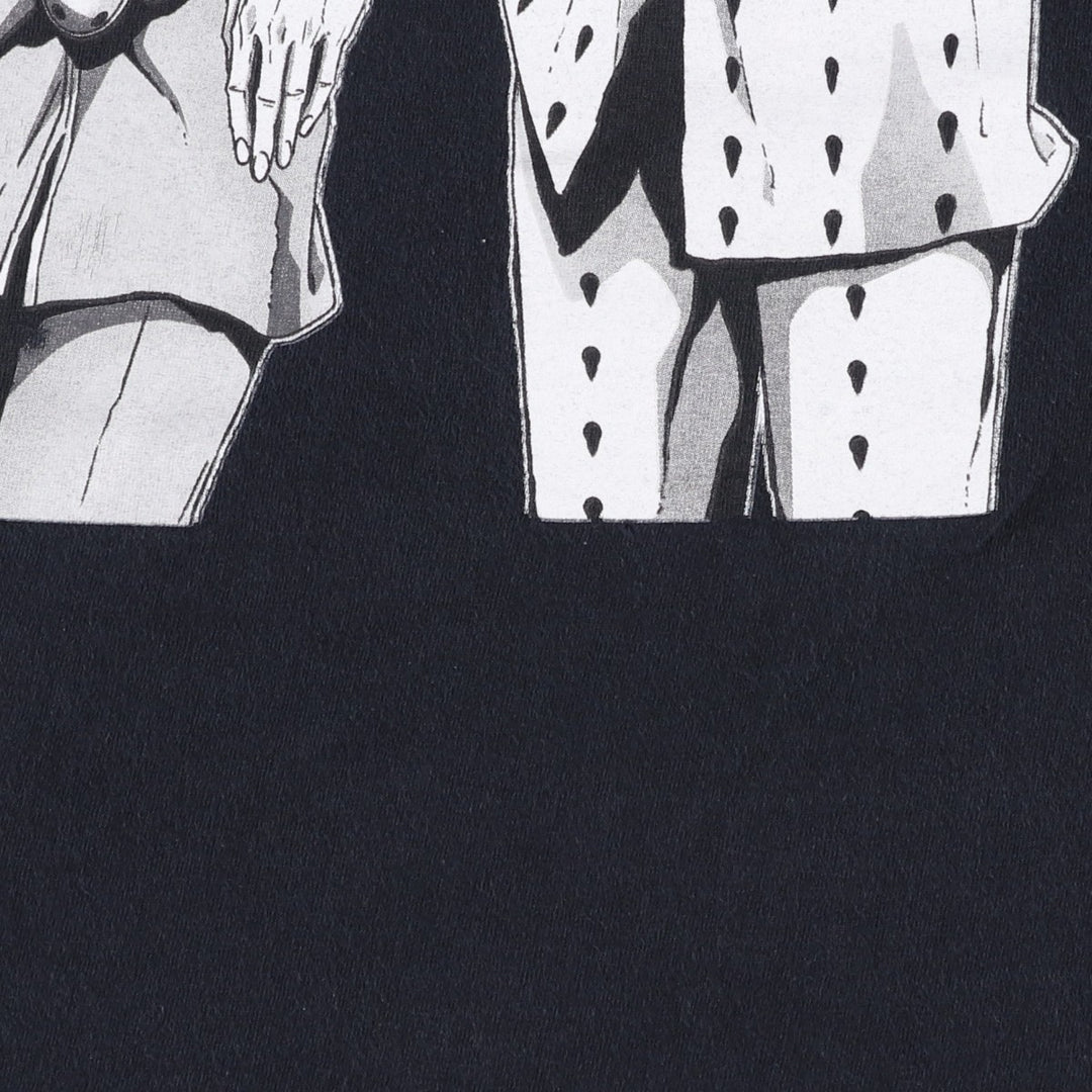 JoJo's Bizarre Adventure JoJo's Bizarre Adventure Anime Character Print T-Shirt Men's L size unclear black type Vintage Second Hand