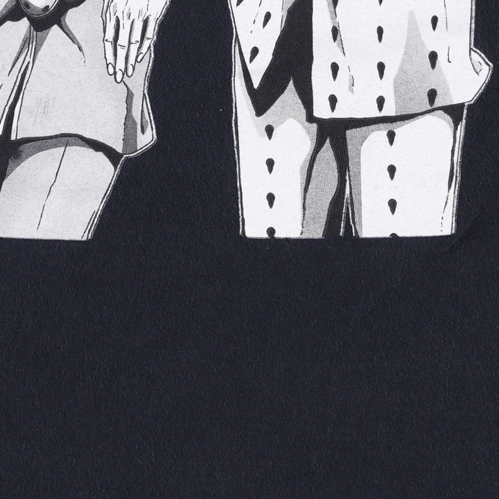 JoJo's Bizarre Adventure JoJo's Bizarre Adventure Anime Character Print T-Shirt Men's L size unclear black type Vintage Second Hand