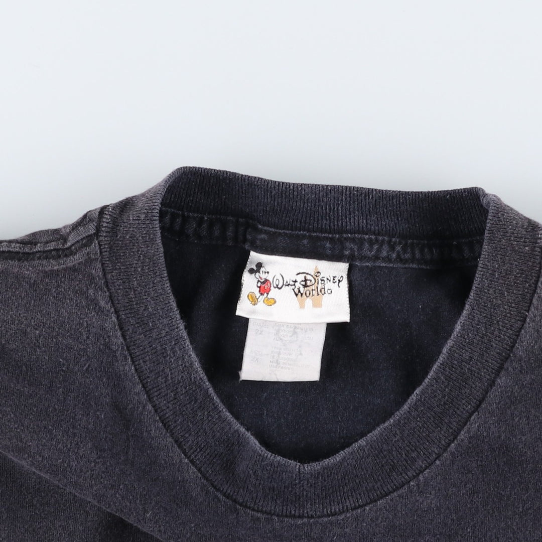WALT DISNEY WORLD Snow White and the Seven Dwarfs Grumpy Character Print T-Shirt (Men's XXL equivalent) cotton black type Vintage Second Hand