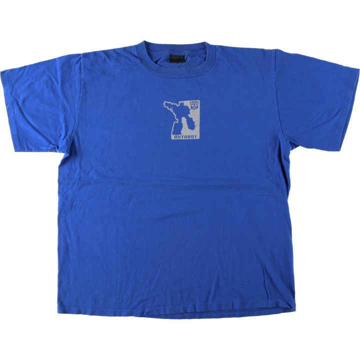 CHANGES Transformers Character Print T-Shirt, Made in USA, Men's XL (approx.) cotton blue type Vintage Second Hand