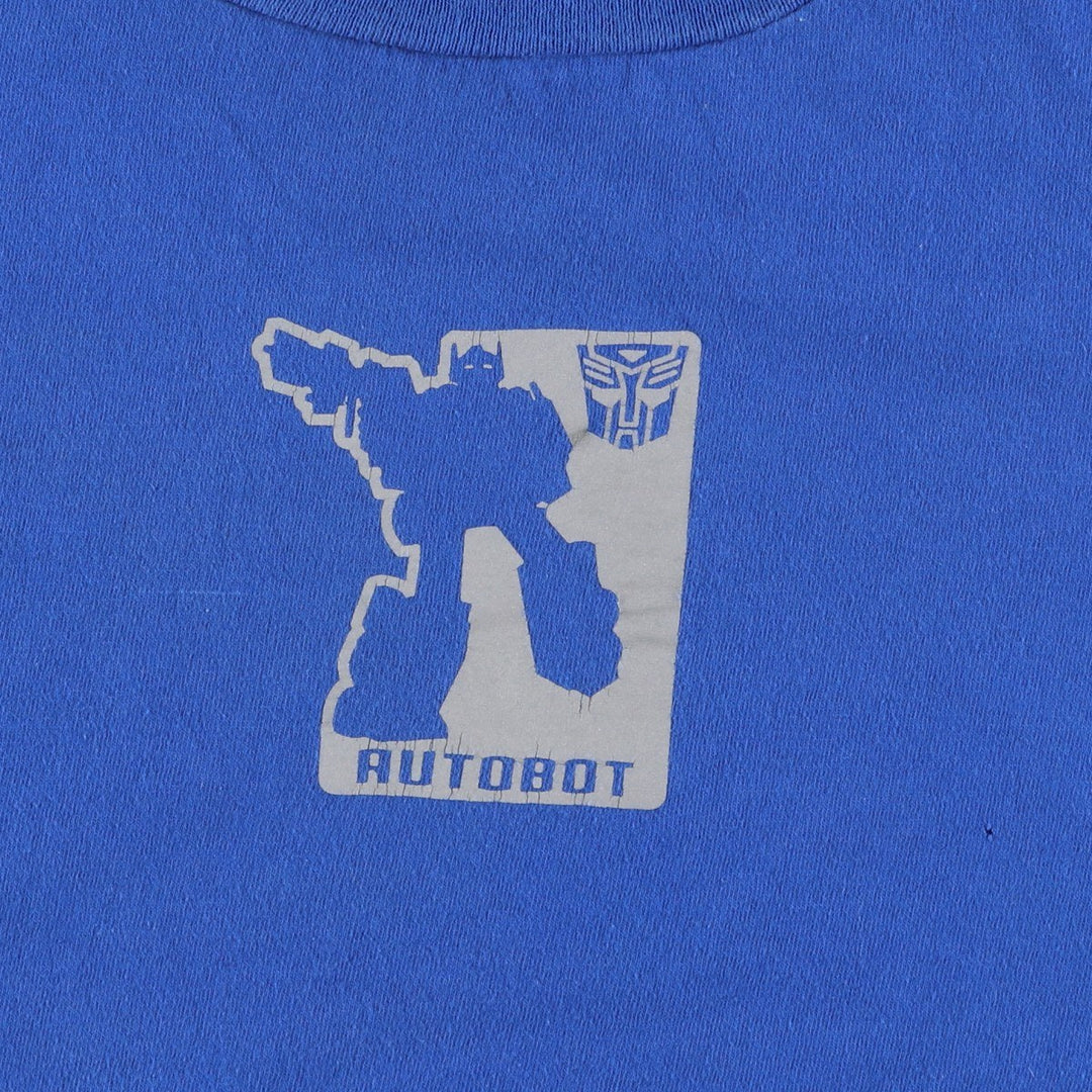 CHANGES Transformers Character Print T-Shirt, Made in USA, Men's XL (approx.) cotton blue type Vintage Second Hand