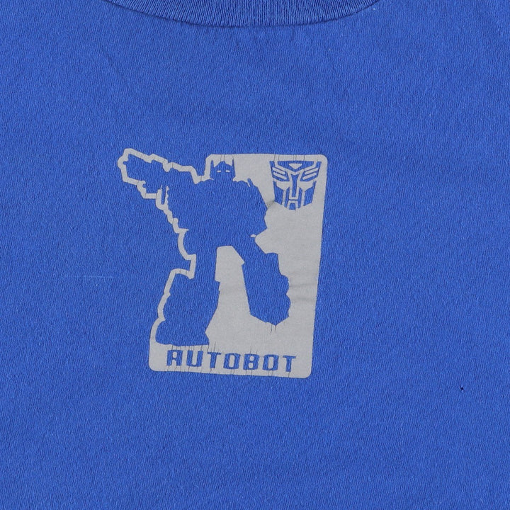 CHANGES Transformers Character Print T-Shirt, Made in USA, Men's XL (approx.) cotton blue type Vintage Second Hand