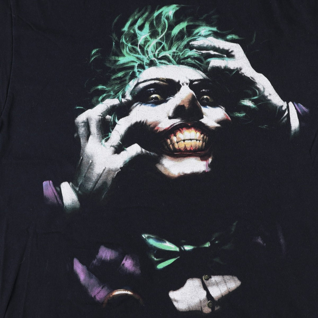BATMAN Batman Joker character print T-shirt Men's L size cotton black type Vintage Second Hand