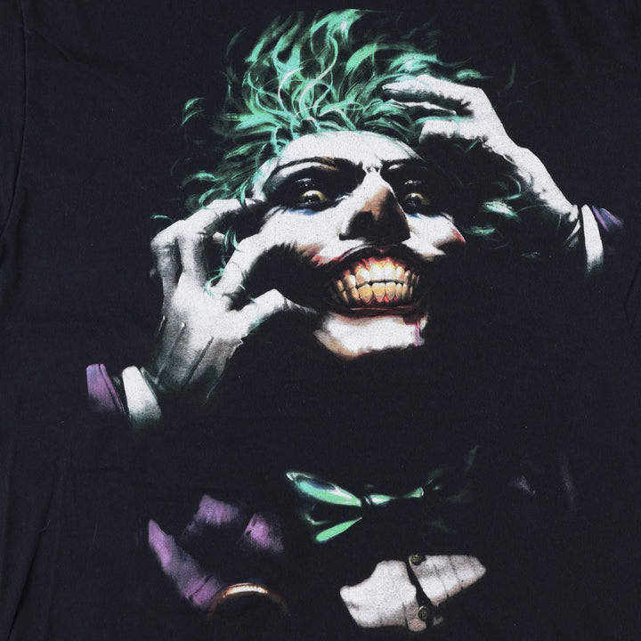 BATMAN Batman Joker character print T-shirt Men's L size cotton black type Vintage Second Hand