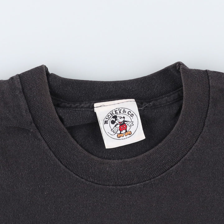 90'S MICKEY AND CO. MICKEY MOUSE Mickey Mouse Character Print T-Shirt, Men's XL (approx.), Vintage cotton black type Vintage Second Hand