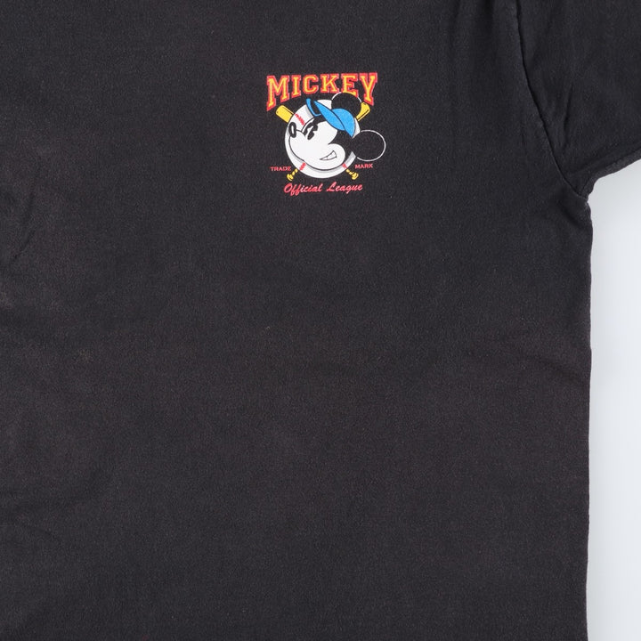 90'S MICKEY AND CO. MICKEY MOUSE Mickey Mouse Character Print T-Shirt, Men's XL (approx.), Vintage cotton black type Vintage Second Hand