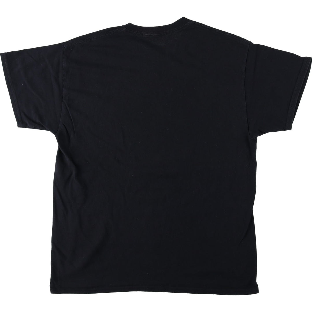 Sailor Moon anime character print T-shirt, men's size L (approx.) cotton black type Vintage Second Hand