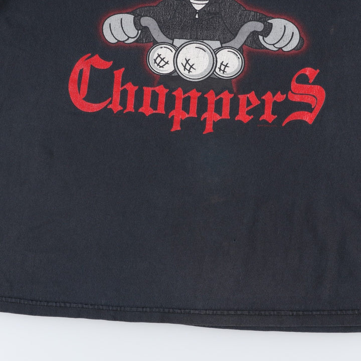 DELTA THE SIMPSONS Character Print T-Shirt, Made in USA, Men's Size XL (approx.) cotton black type Vintage Second Hand