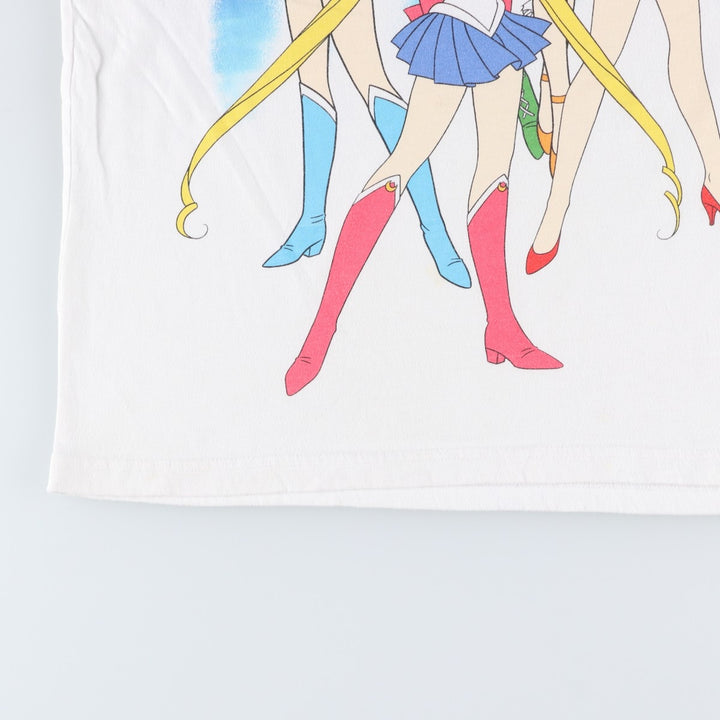 SAILOR MOON Sailor Moon Anime Character Print T-Shirt Men's XL cotton white type Vintage Second Hand