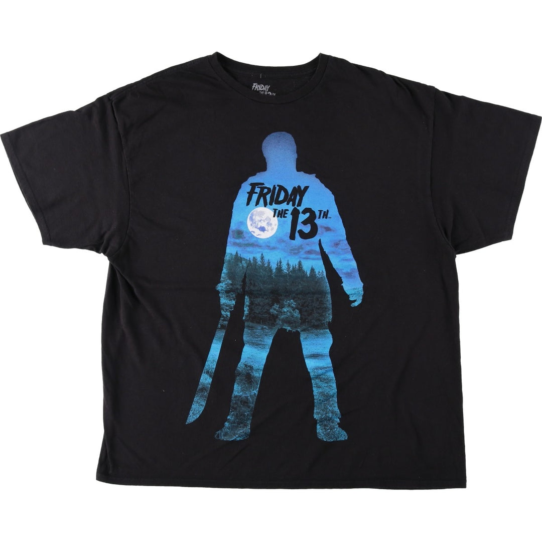 FRIDAY THE 13TH Movie T-shirt (Men's XXL equivalent) cotton black type Vintage Second Hand