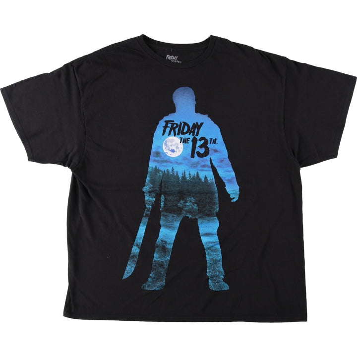 FRIDAY THE 13TH Movie T-shirt (Men's XXL equivalent) cotton black type Vintage Second Hand