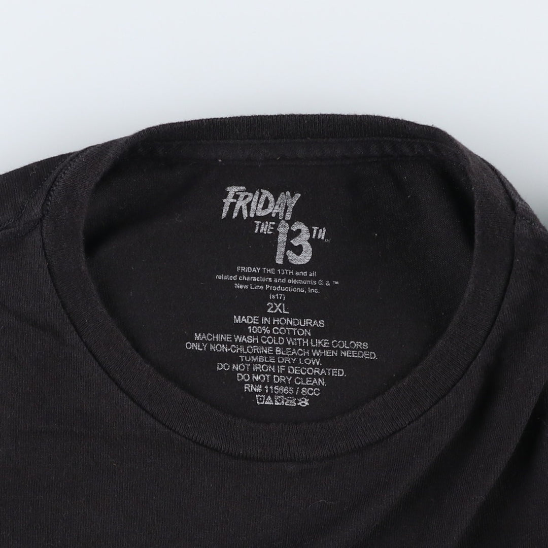 FRIDAY THE 13TH Movie T-shirt (Men's XXL equivalent) cotton black type Vintage Second Hand