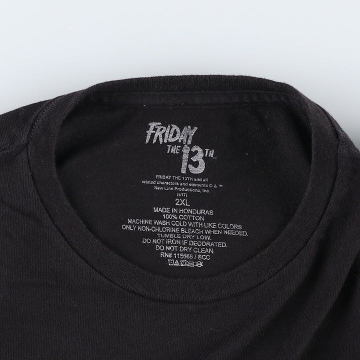 FRIDAY THE 13TH Movie T-shirt (Men's XXL equivalent) cotton black type Vintage Second Hand