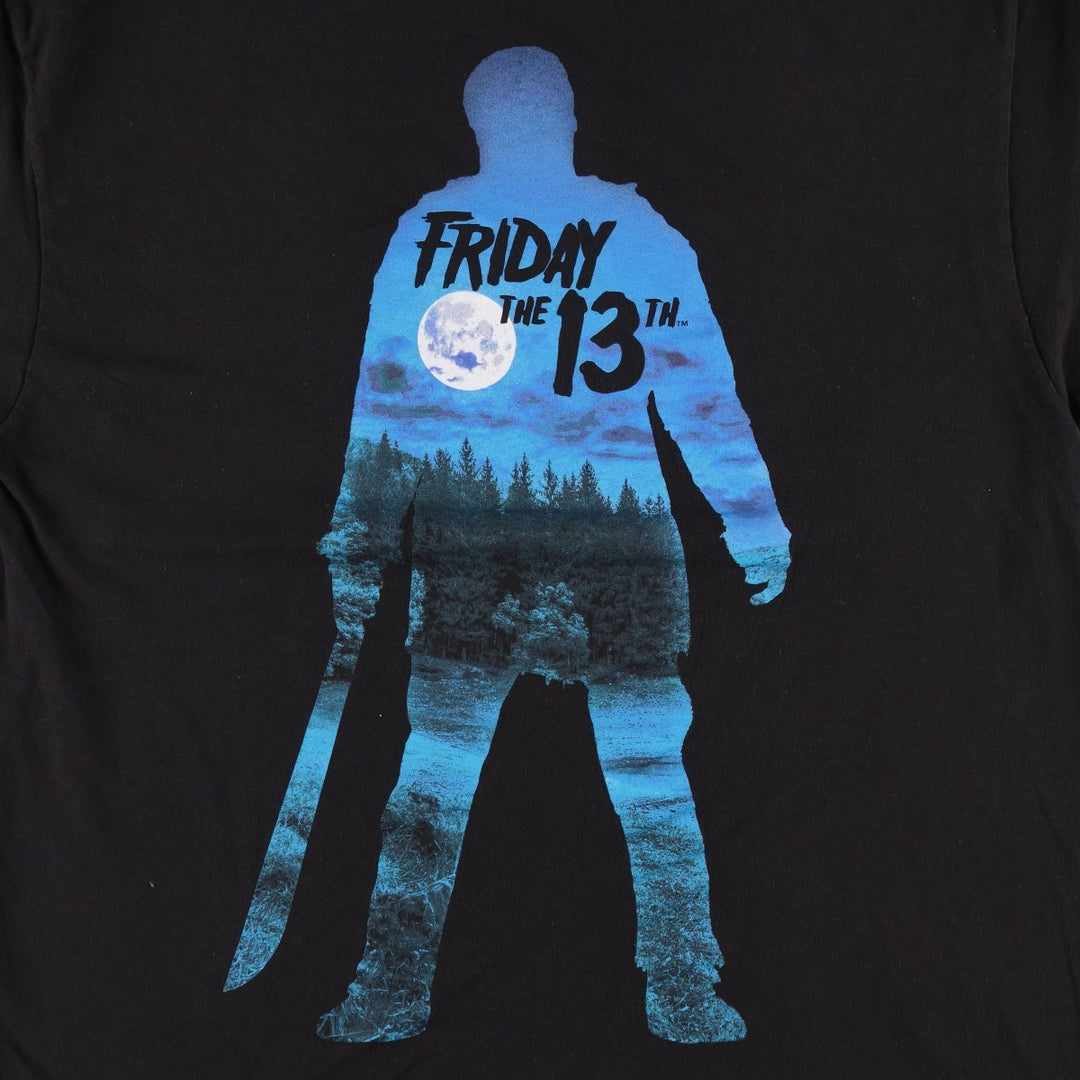 FRIDAY THE 13TH Movie T-shirt (Men's XXL equivalent) cotton black type Vintage Second Hand