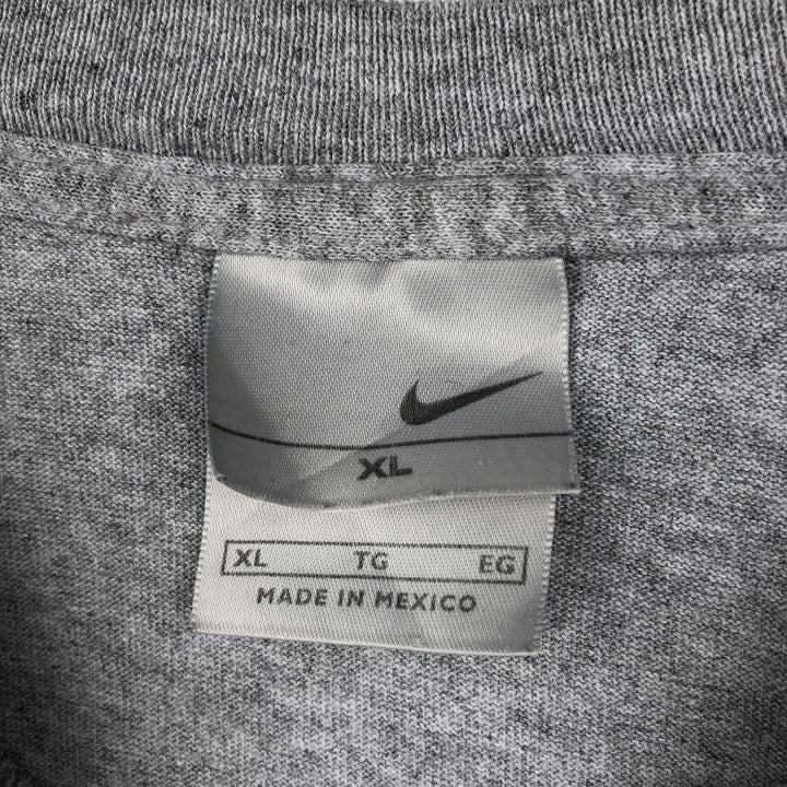 00'S Nike Sports Print T-shirt Men's XL size cotton gray type Vintage Second Hand