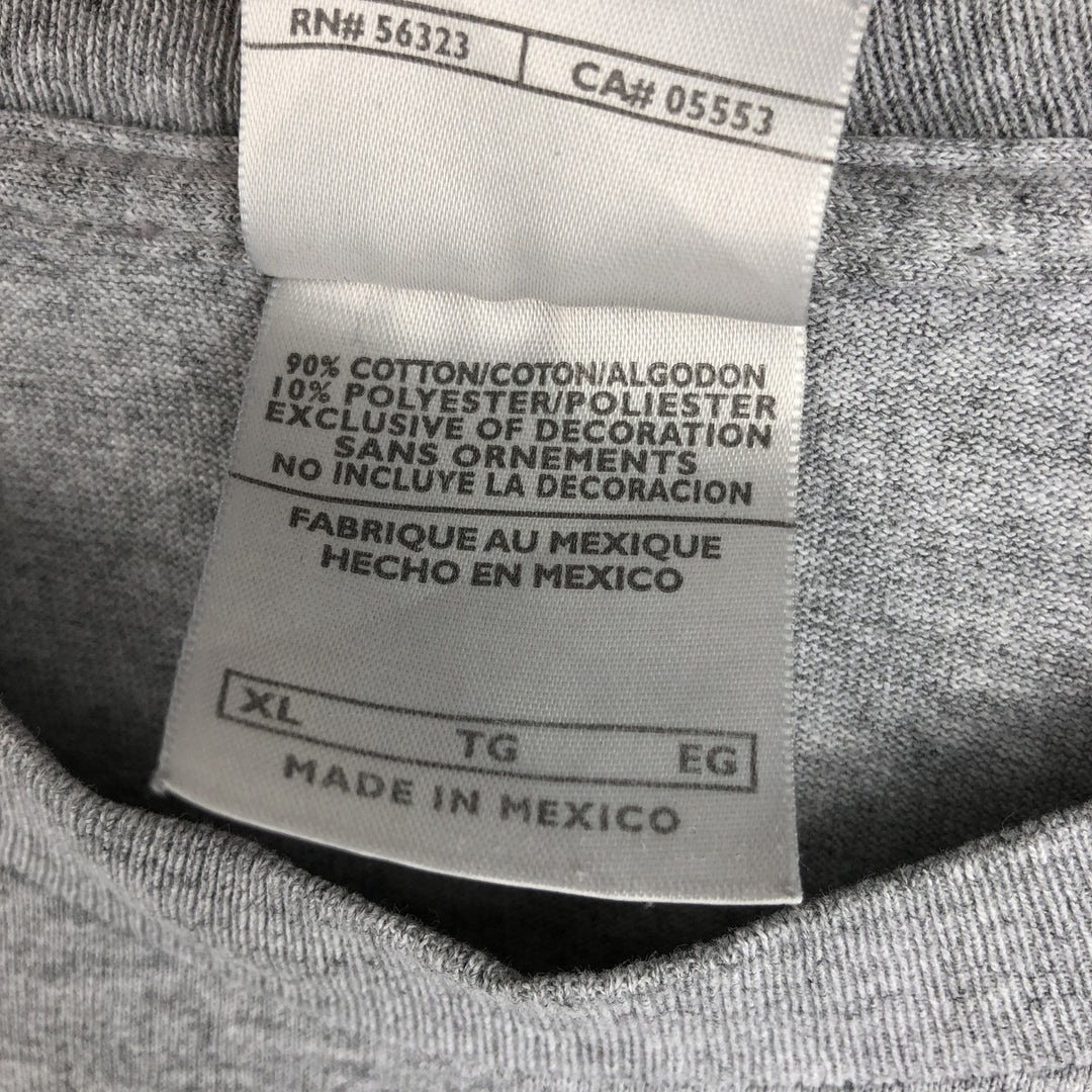 00'S Nike Sports Print T-shirt Men's XL size cotton gray type Vintage Second Hand