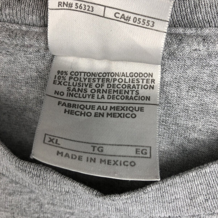 00'S Nike Sports Print T-shirt Men's XL size cotton gray type Vintage Second Hand