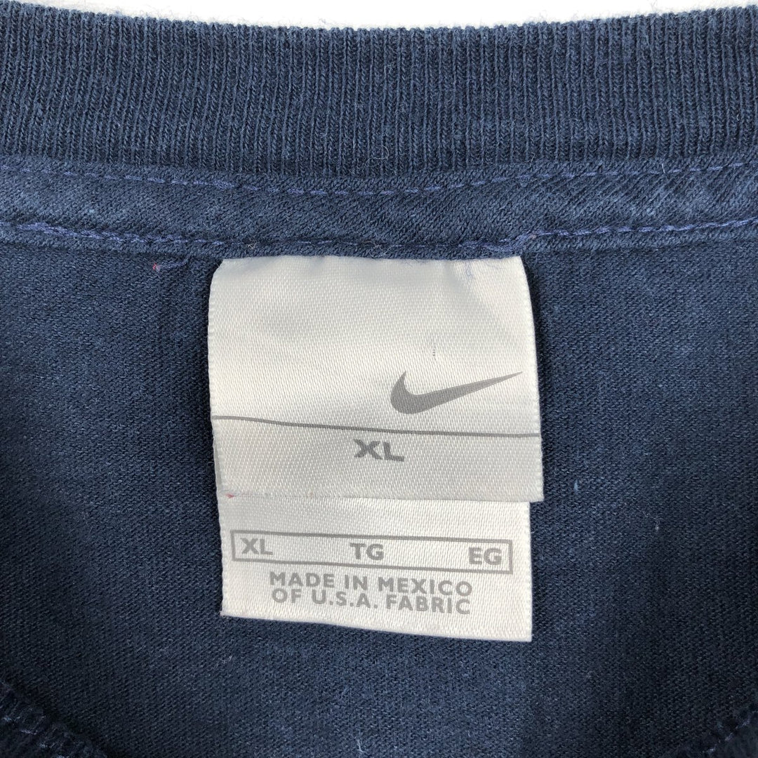 00'S Nike One Point Logo T-shirt Men's XL cotton navy blue type Vintage Second Hand