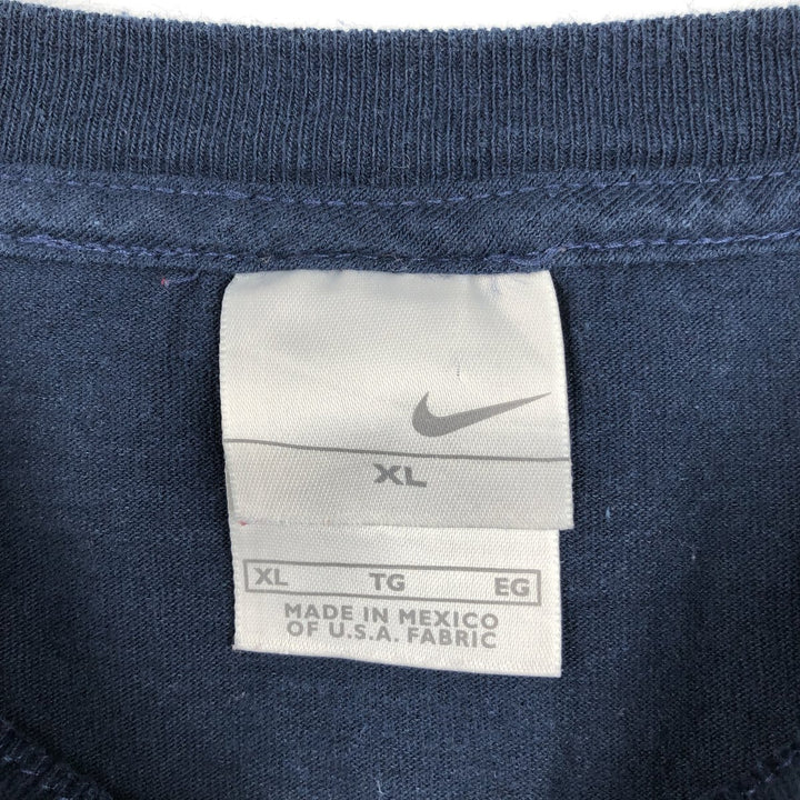 00'S Nike One Point Logo T-shirt Men's XL cotton navy blue type Vintage Second Hand