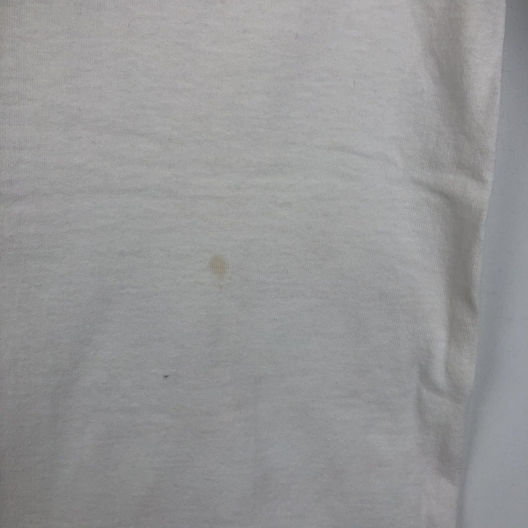 90s-00'S Adidas two-tone logo print T-shirt, made in USA, men's size L equivalent. cotton white type Vintage Second Hand